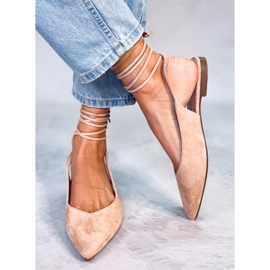 PA1 Sapatilhas de balé Dentoni Nude Slingback bege 1