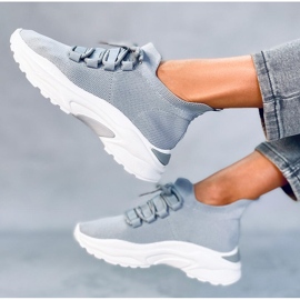 Tênis esportivo meia Vesco Grey cinza 1