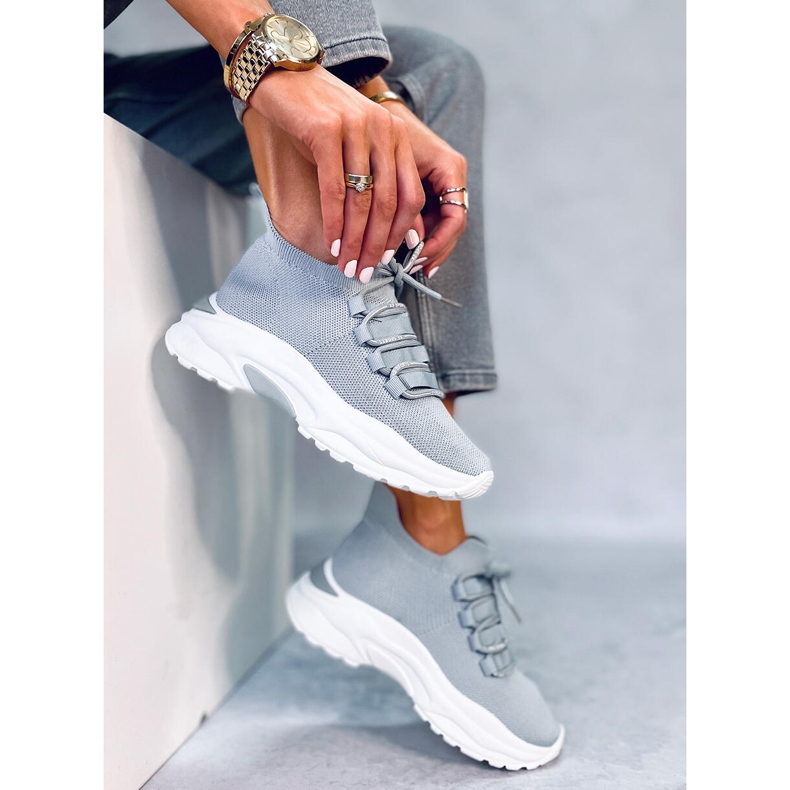 Tênis esportivo meia Vesco Grey cinza 2