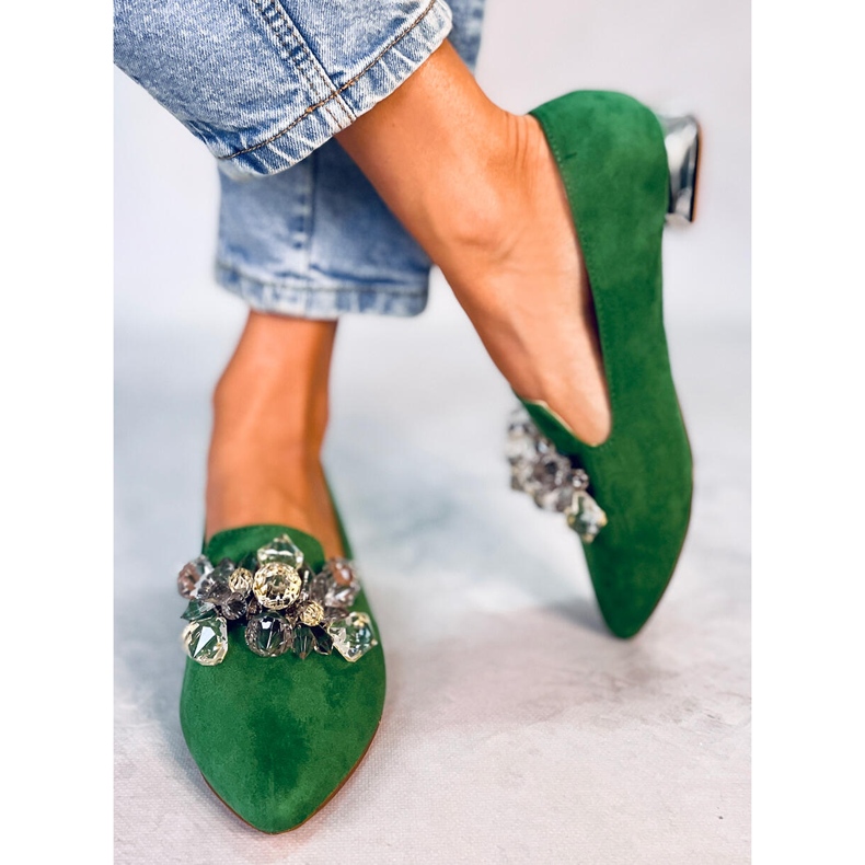 PA1 Mocassim Lords com pedras Verde Falconi 1 PA1 Mocassim Lords com pedras Verde Falconi 1