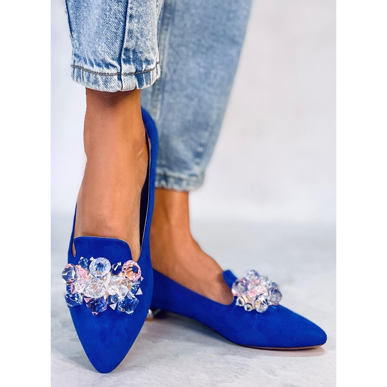 PA1 Mocassim Lords com pedras Falconi Royal Blue azul 1