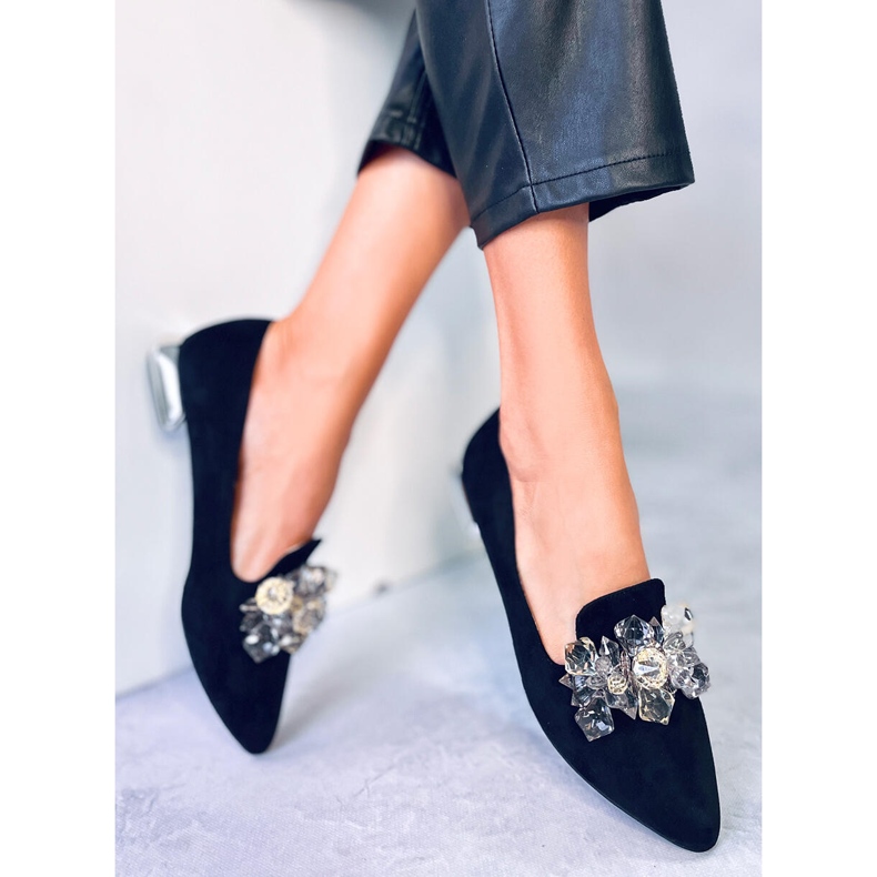 PA1 Mocassim Lords com pedras Falconi Black preto 1