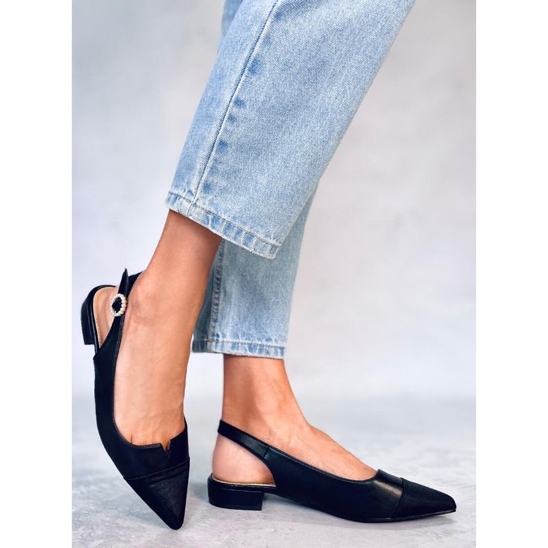 Seastar Sapatilhas de salto aberto Sanaz Black preto 1