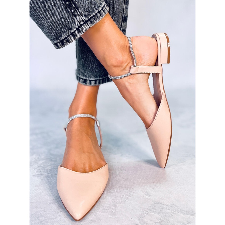 PA1 Sapatilha Durie Nude com salto aberto bege 1