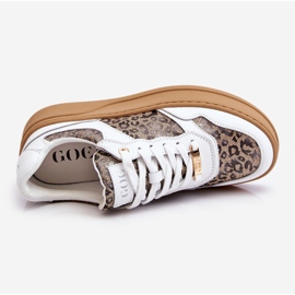 Tênis esportivo feminino confortável GOE LL2N4052 branco-bege 1
