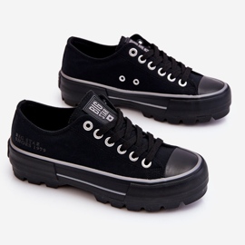 Tênis plataforma de tecido Big Star LL274149 preto 1