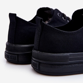 Tênis Big Star baixo com cadarço LL274967 preto 1