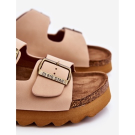 Chinelos femininos clássicos Big Star LL274478 bege 1