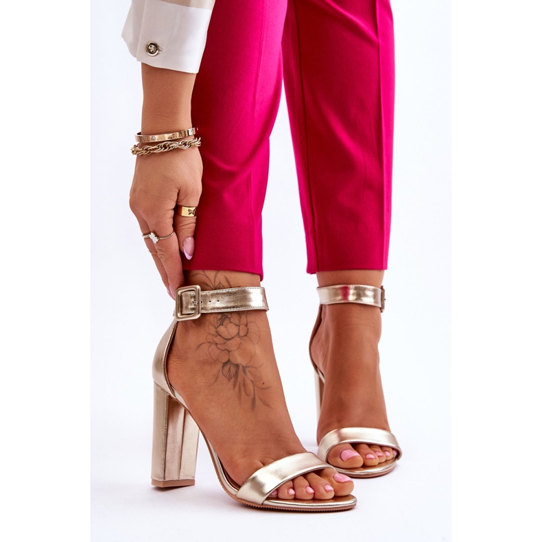 Sandálias de Salto Georgina Douradas dourado 1