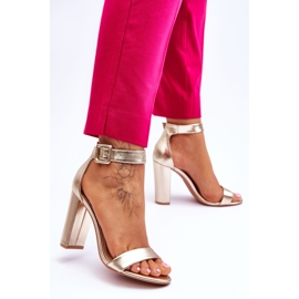 Sandálias de Salto Georgina Douradas dourado 2