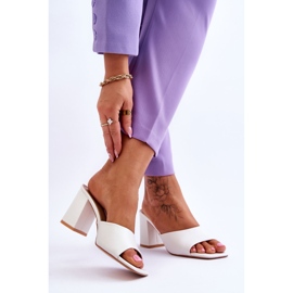 FJ1 Chinelos Clássicos de Couro Feminino Branco Loara 2