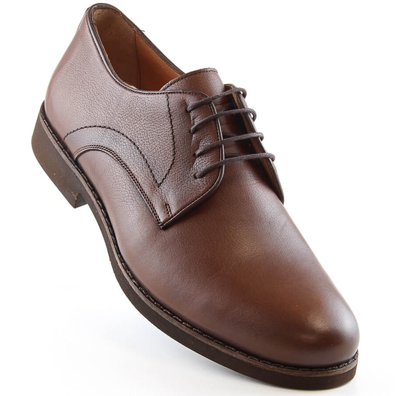 Sapatos de homem com atacadores castanhos em pele T.Sokolski W21-903 marrom 1