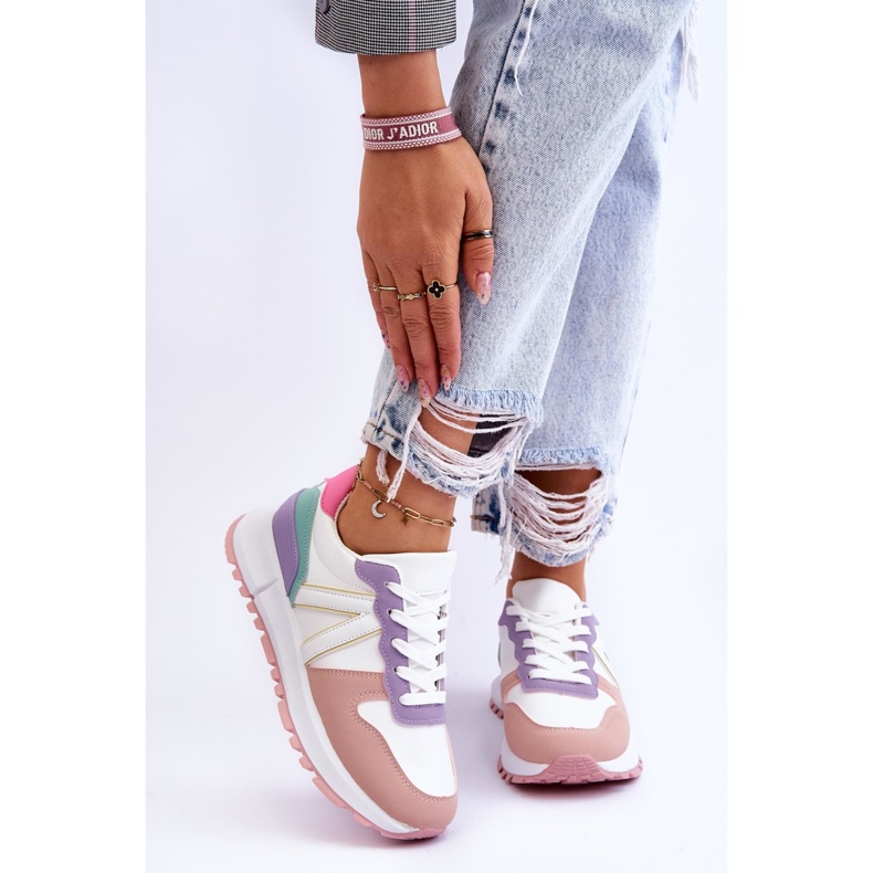 FB2 Sapatos esportivos femininos multicoloridos Elliot branco 1