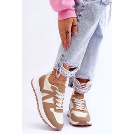 Tênis esportivo feminino bege Elliot baixo 1