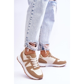 Tênis esportivo feminino bege Elliot baixo 2