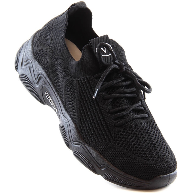 Tênis esportivo sem cadarço feminino preto Vinceza 13574 1