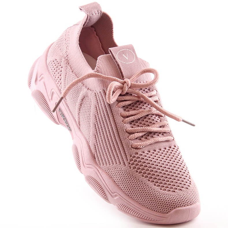 Calçado esportivo feminino slip-on rosa Vinceza 13574 1