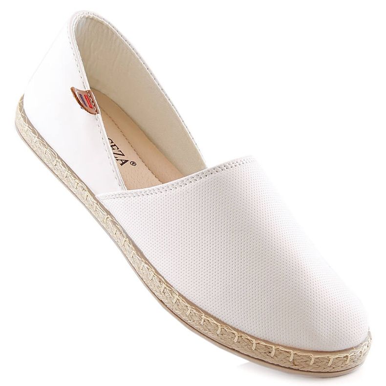 Sapatos alpercatas sem cadarço de mulher branca Vinceza 34591 branco 1