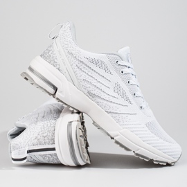 Sapatos esportivos masculinos brancos com sola grossa DK 1 Sapatos esportivos masculinos brancos com sola grossa DK 1