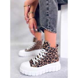 BM Tênis cano alto Tiger Leopard marrom 1