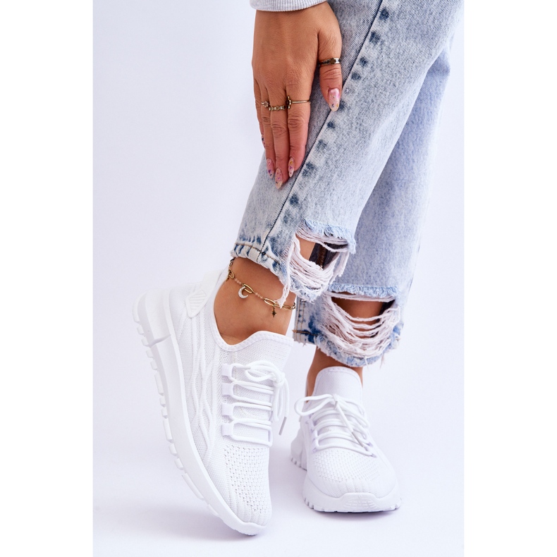 FB2 Tênis esportivo feminino sem cadarço branco Rosett 1