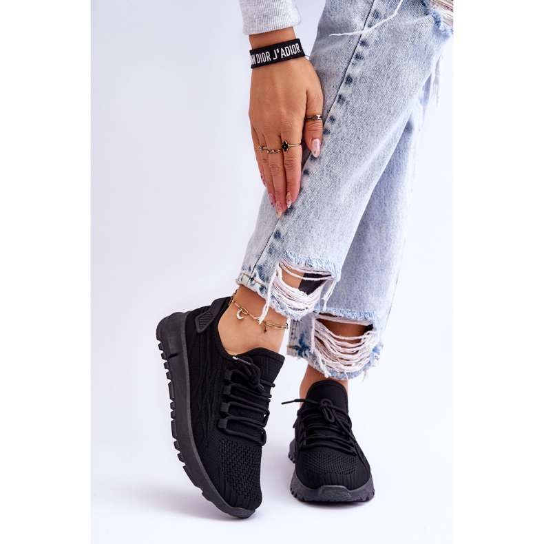 FB2 Tênis esportivo feminino sem cadarço preto Rosett 1