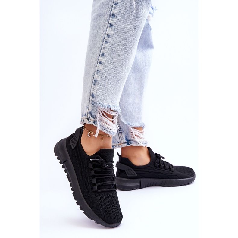FB2 Tênis esportivo feminino sem cadarço preto Rosett 2