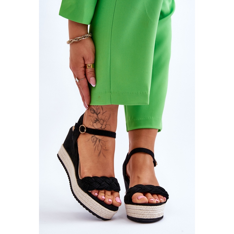 Sandálias Clássicas de Camurça com Cunha Preto Denisse 1 Sandálias Clássicas de Camurça com Cunha Preto Denisse 1