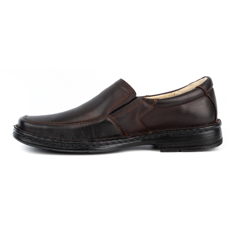 WASAK Sapatos slip-on de homem em pele 0114W castanho marrom 1