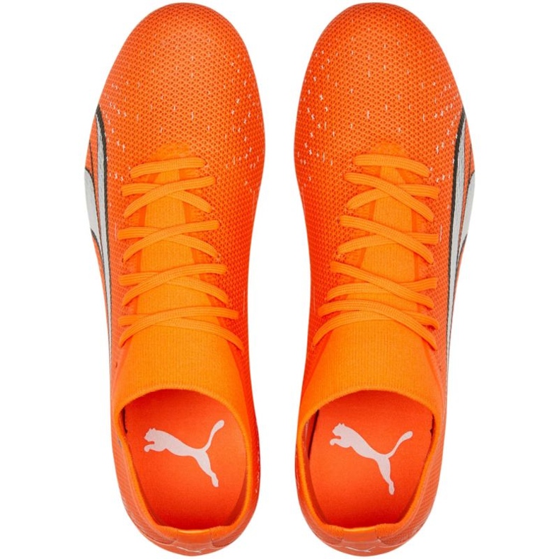 Chuteira Puma Ultra Match FG/AG M 107217 01 laranja laranjas e vermelhos 1