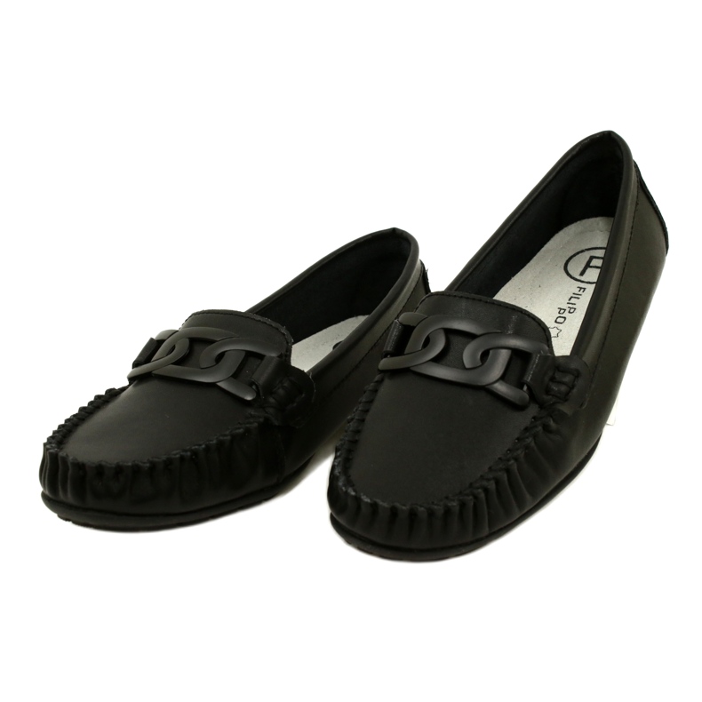 Mocassim feminino de couro Filippo DP4547 preto 3