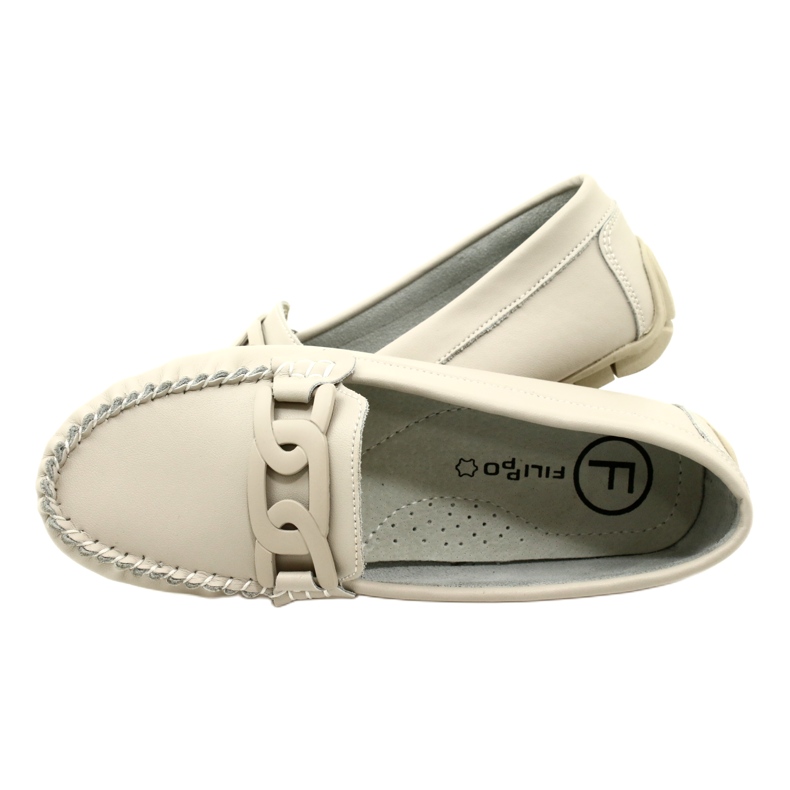 Mocassim feminino de couro Filippo DP4547 bege 10