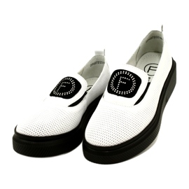 Filippo Sapatos femininos de couro elegante branco DP4572/23 WH 3