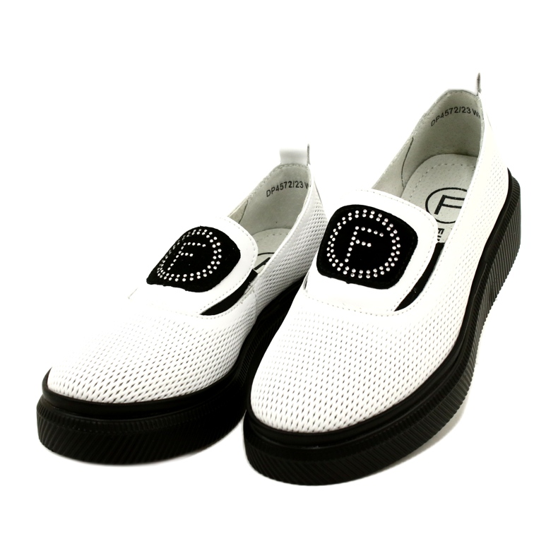 Filippo Sapatos femininos de couro elegante branco DP4572/23 WH 3