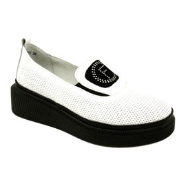 Filippo Sapatos femininos de couro elegante branco DP4572/23 WH 1