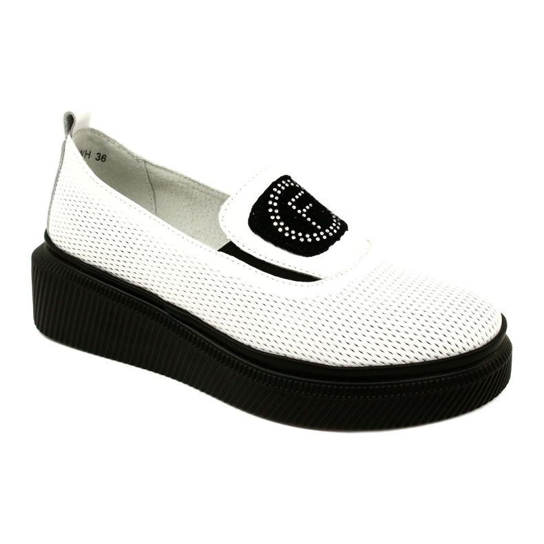 Filippo Sapatos femininos de couro elegante branco DP4572/23 WH 1