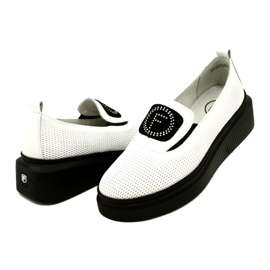 Filippo Sapatos femininos de couro elegante branco DP4572/23 WH 4