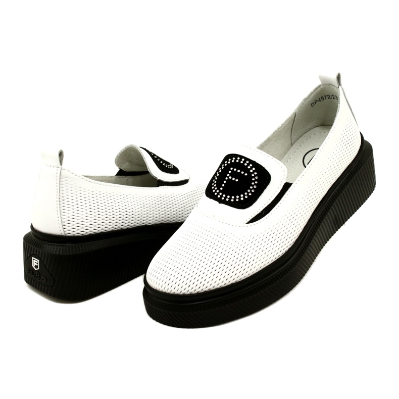 Filippo Sapatos femininos de couro elegante branco DP4572/23 WH 4