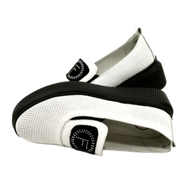 Filippo Sapatos femininos de couro elegante branco DP4572/23 WH 5