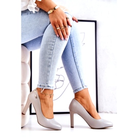 Sapatos femininos de salto alto Gray Sergio Leone Campbell cinza 4