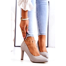 Sapatos femininos de salto alto Gray Sergio Leone Campbell cinza 1