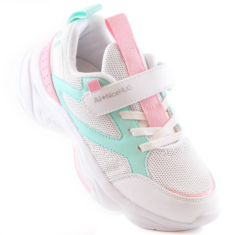 Atletico Sapatos desportivos para menina com velcro branco AbcKids B011310235 1 Atletico Sapatos desportivos para menina com velcro branco AbcKids B011310235 1
