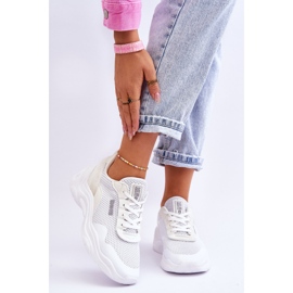 Tênis esportivo feminino de tecido com sistema de espuma viscoelástica Big Star LL274A064 branco 1