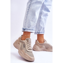 Tênis esportivo feminino com sistema de espuma viscoelástica Big Star tecido LL274A066 bege 2 Tênis esportivo feminino com sistema de espuma viscoelástica Big Star tecido LL274A066 bege 2