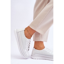 Vinceza Tênis esportivo feminino de couro branco elami 2