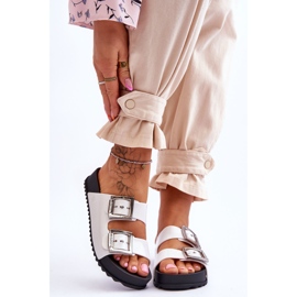 Chinelos lisos femininos ZAXY HH285159 branco 1