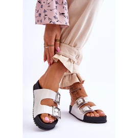 Chinelos lisos femininos ZAXY HH285159 branco 2