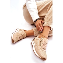 Marquiiz Adrea sapatos esportivos femininos com zíper decorativo bege 4