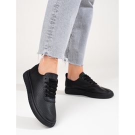 Ténis Shelovet de mulher Openwork pretos 1