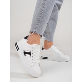 Sapatilhas de mulher Shelovet em plataforma alta branca branco 1